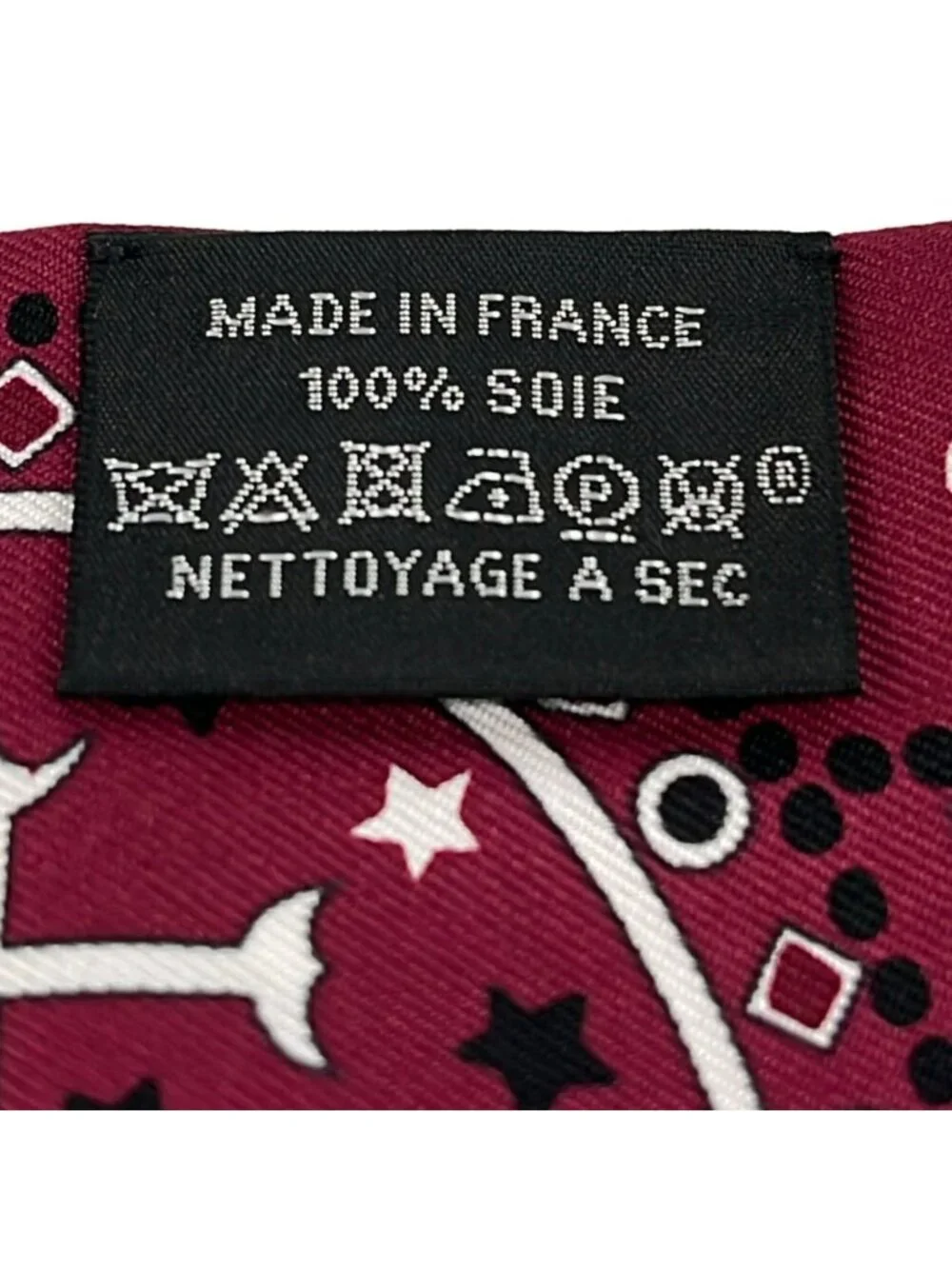 Hermes Scarf Twilly Bordeaux White Black Entre Ciel Et Mer Same